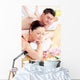 Young Caucasian Couple Receiving a Back Massage Wall Mural