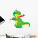 Green Dinosaur Wall Decal