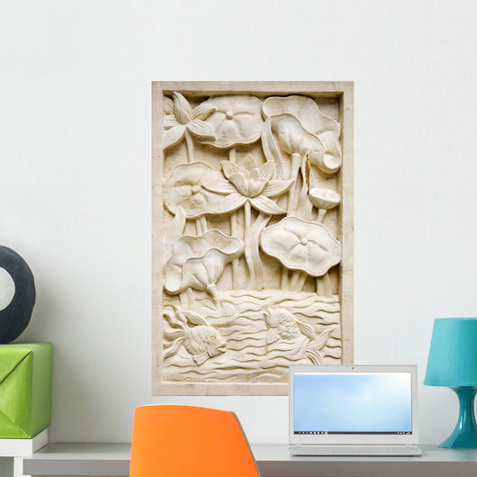 Bali Stone Carving Wall Mural