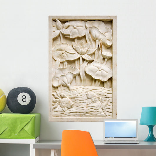 Bali Stone Carving Wall Mural