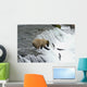 Brown Bear Trying to Catch Salmon Wall Mural
