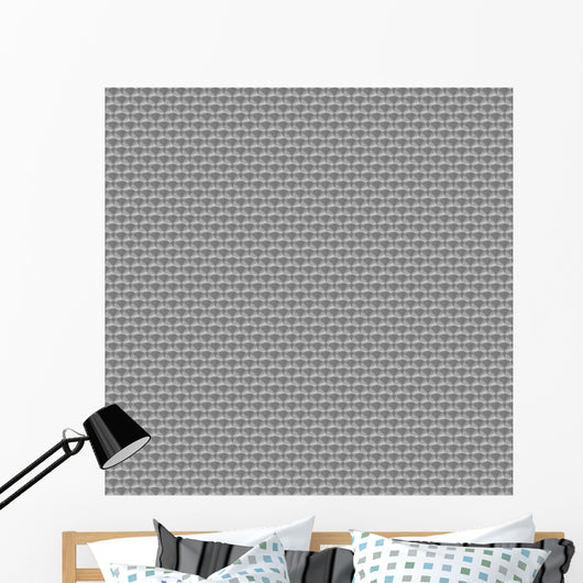 Silver Small Engine Turned Wall Decal