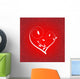 Heart from Floral Elements Wall Mural