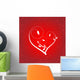 Heart from floral  elements Wall Mural