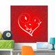 Heart from floral  elements Wall Mural
