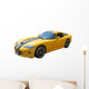 Yellow Sports car Wall Decal