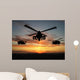 Silhouette of Helicopter Wall Mural