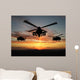 Silhouette of Helicopter Wall Mural