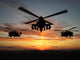 Silhouette of Helicopter Wall Mural