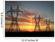 Electric Powerlines over Sunrise Wall Mural