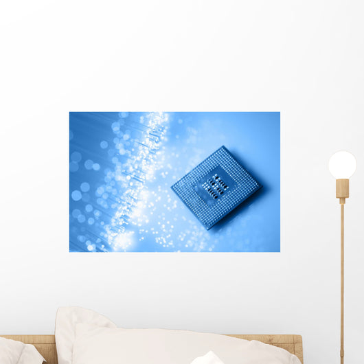 Fiber optics background with lots of light spots Wall Mural