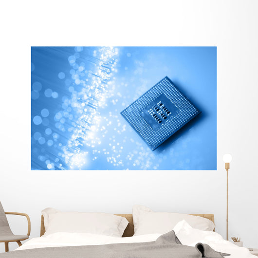 Fiber optics background with lots of light spots Wall Mural