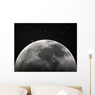 Moon Wall Mural shown on a wall