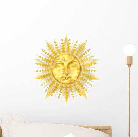 Sun Gold Metallic Mask Wall Decal