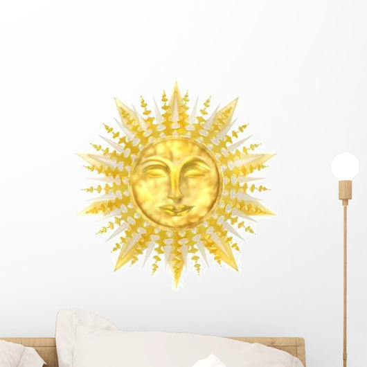 Sun Gold Metallic Mask Wall Decal