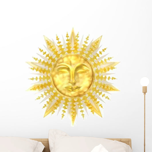 Sun Gold Metallic Mask Wall Decal