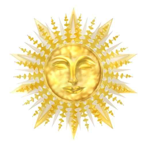 Sun Gold Metallic Mask Wall Decal
