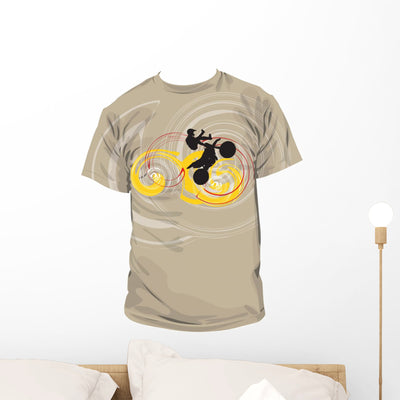 Tshirt Illustration shown on a wall