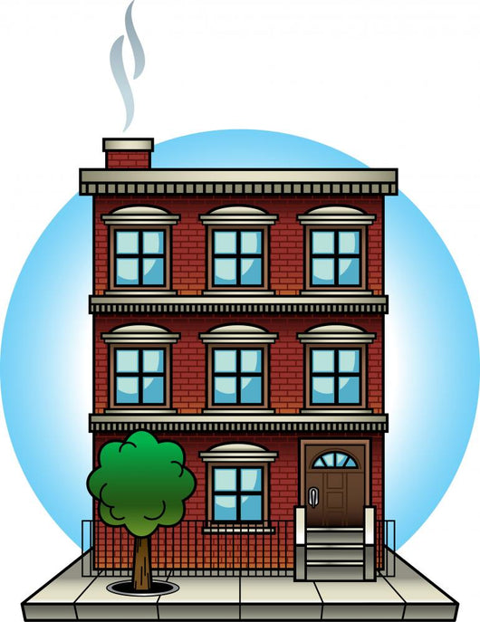 Apartment Building Wall Decal