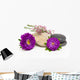 Flowers and Stones White Wall Decal