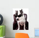 American Staffordshire Wearing Sunglasses Looking up Wall Decal