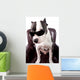 American Staffordshire Wearing Sunglasses Looking up Wall Decal