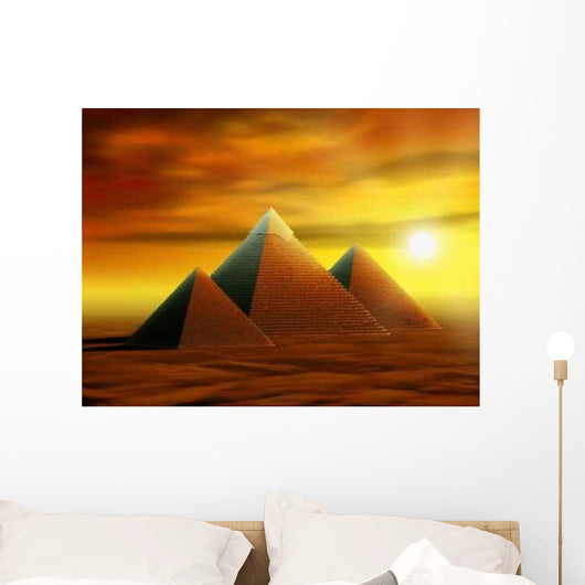 Mysterious Pyramids Wall Decal