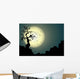 Halloween background with spooky tree Wall Mural