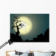 Halloween background with spooky tree Wall Mural