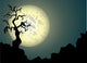 Halloween background with spooky tree Wall Mural