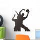 rugby lineout silhoutte checker plate Wall Decal