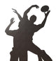 rugby lineout silhoutte checker plate Wall Decal