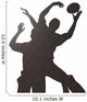rugby lineout silhoutte checker plate Wall Decal