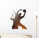 Rugby Line Out Throw Silhoutte Chrome Wall Decal
