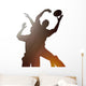 Rugby Line Out Throw Silhoutte Chrome Wall Decal