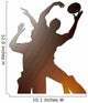 Rugby Line Out Throw Silhoutte Chrome Wall Decal