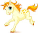 Running Baby Unicorn Wall Decal