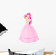 Beautiful princess with rose Wall Decal
