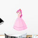 Beautiful princess with rose Wall Decal