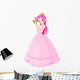Beautiful princess with rose Wall Decal