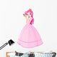 Beautiful princess with rose Wall Decal