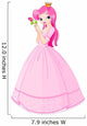 Beautiful princess with rose Wall Decal