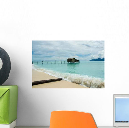 Stilt House Tropical Waters Wall Decal