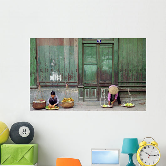 street vendors in Hanoi Wall Mural