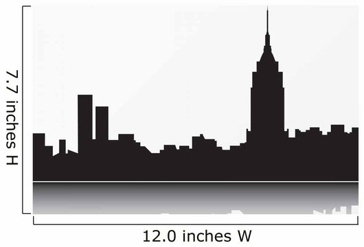 New York City skyline, black silhouette Wall Mural