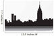 New York City skyline, black silhouette Wall Mural