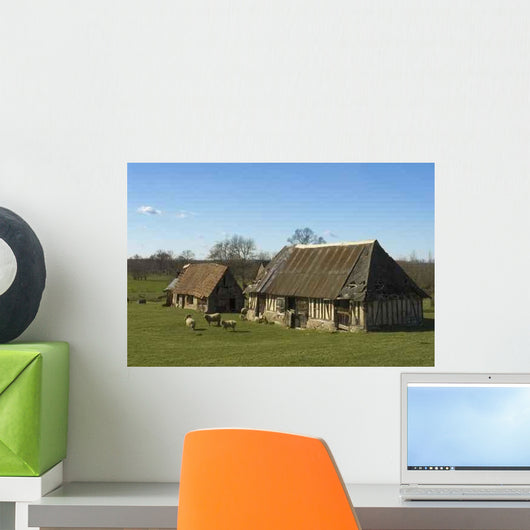 Farm Normande Winter near Wall Decal