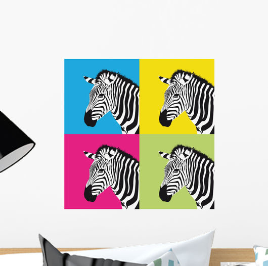 Pop Art Zebra Wall Mural – Wallmonkeys