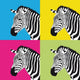 Pop Art Zebra Wall Mural
