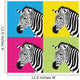 Pop Art Zebra Wall Mural